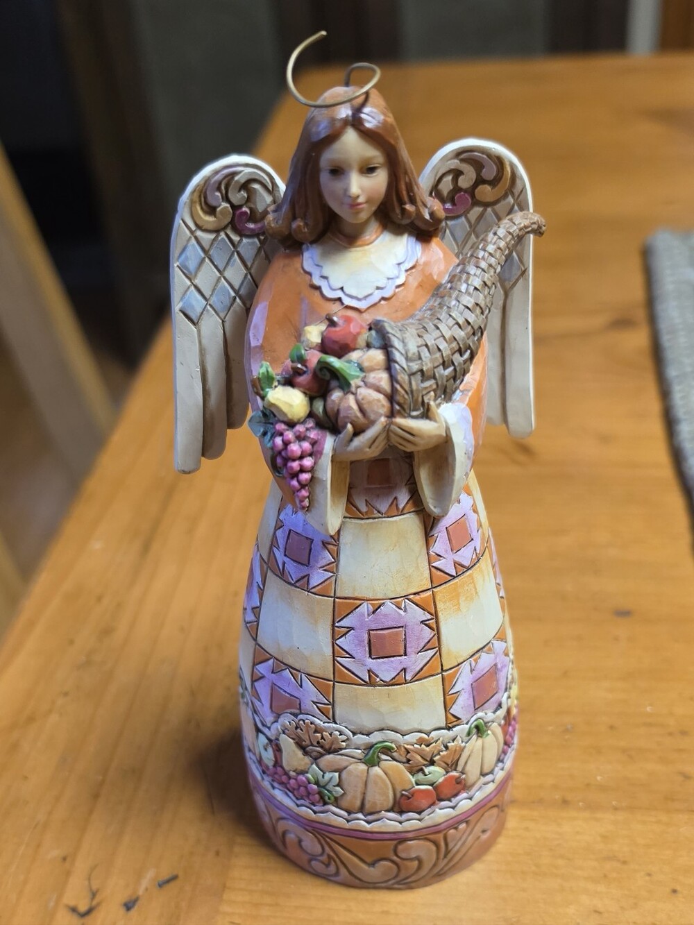 Jim Shore Joy In The Harvest Angel Figurine Holding A Cornicopia